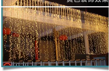 Velkoobchodní 8M*4M 1024 LED světla, Záclony Světla,Vánoční ozdoba světlo,Blesk LED Barevných světel