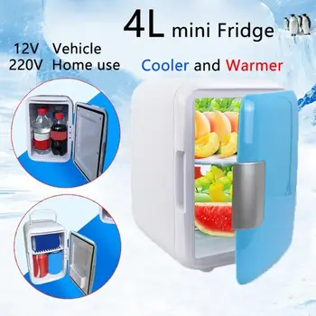 Dual-Použití 4L Auto & Home Chladničky Ultra Tichý Nízká Hlučnost Auto Mini Cestovní Chladničky Mrazničky Chlazení Kosmetické Lednice