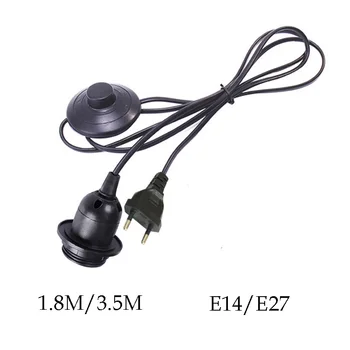 3,5 M power tlačítko, nožní spínač síťový kabel úsporná žárovka napájecí kabel E27 E14 napájecí linky stojací lampa