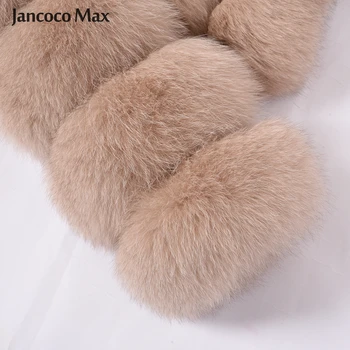 Jancoco Max Zimní Kabát Ženy Real Fox Kožešiny Svrchní Oblečení Módní Přírodní Kožešinové Bundy Ženské S7660