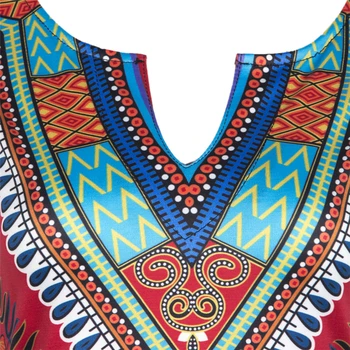 2020 Poslední Ženská Národní Tisk Šaty v Africkém Stylu Letní Košili Ženy Riche Bazin Africe Šaty V-neck Krátké Šaty