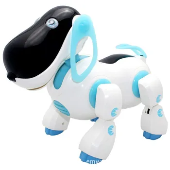 Úžasný Robot Pes, Krásná Hudba Lesk Inteligentní Elektronický Robot Chůzi Psa, Štěně, Akce Hračka Pet Děti, Dítě s Hudbou Světlo
